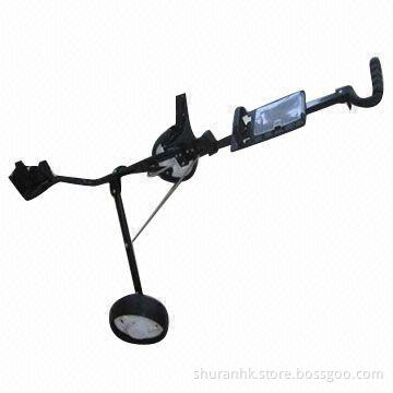 Push Golf Trolley, Lightweight Aluminum Frame, Comfortable Hand Grip